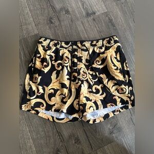Dolcessa Swim Trunks Adult Small Black And  Gold Polyester Blend Las Vegas